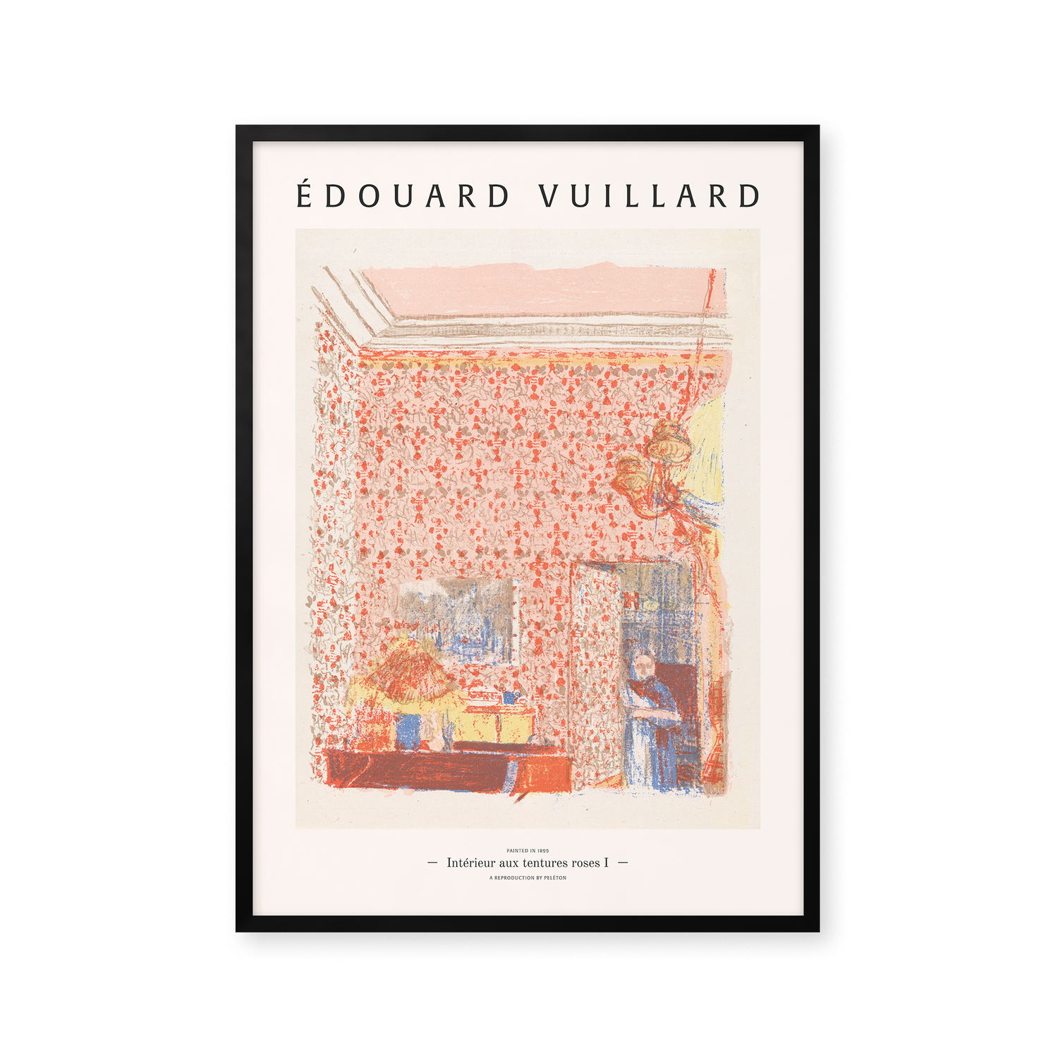 Interior with pink drapes I