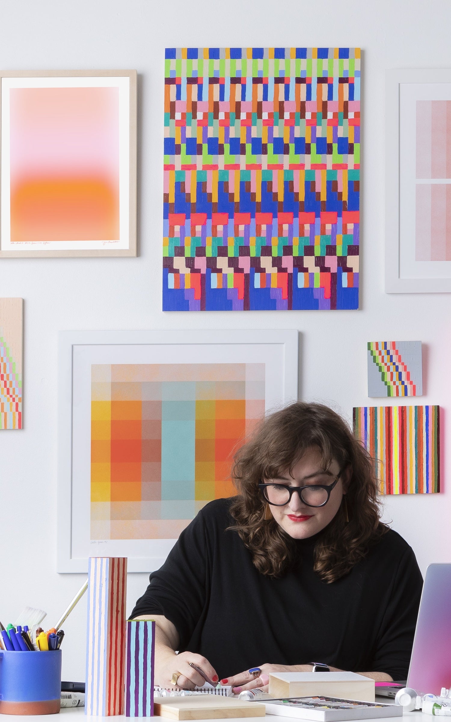 Soft Geometry: Squares In Squares, Blush