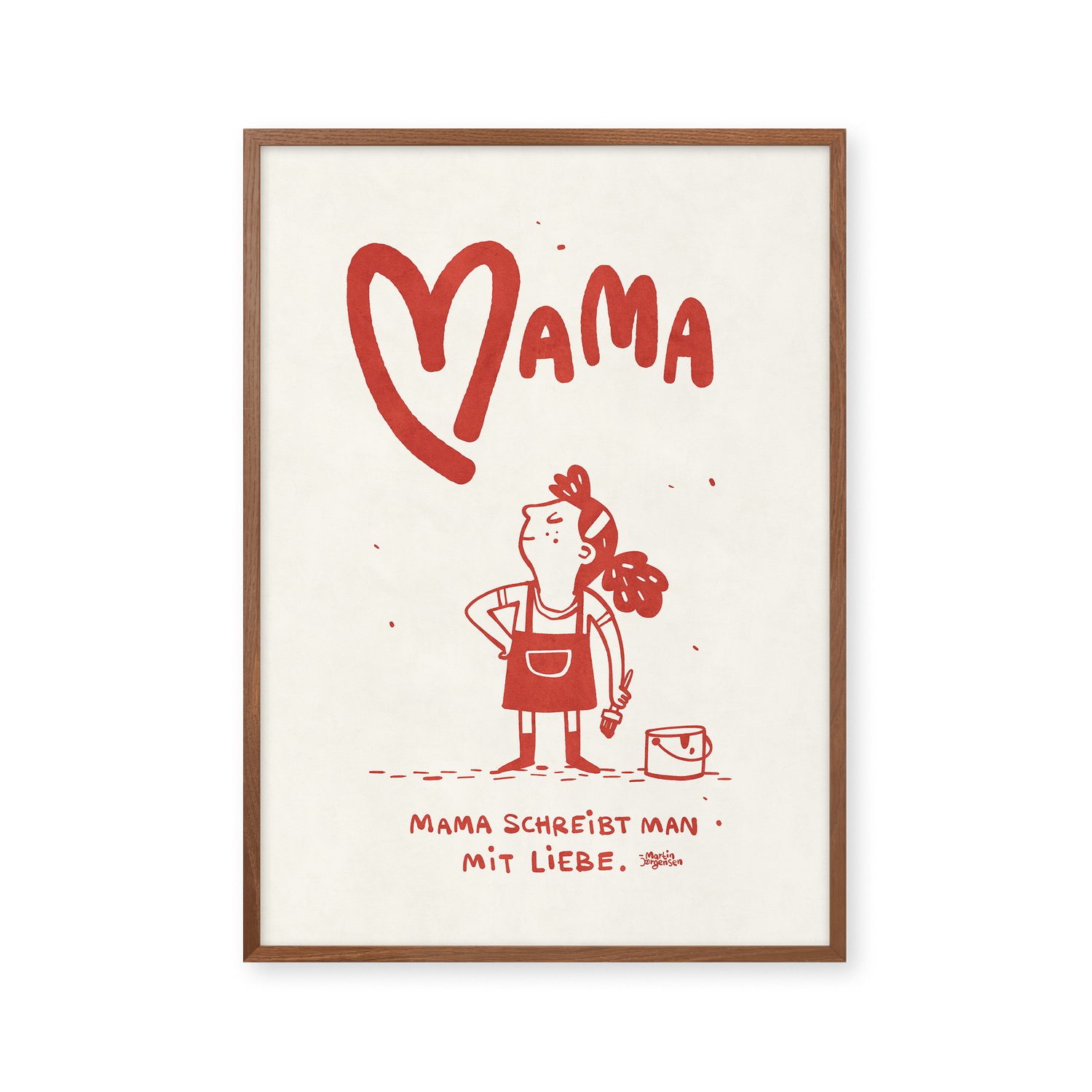 Mama schreibt man mit Liebe - Rot