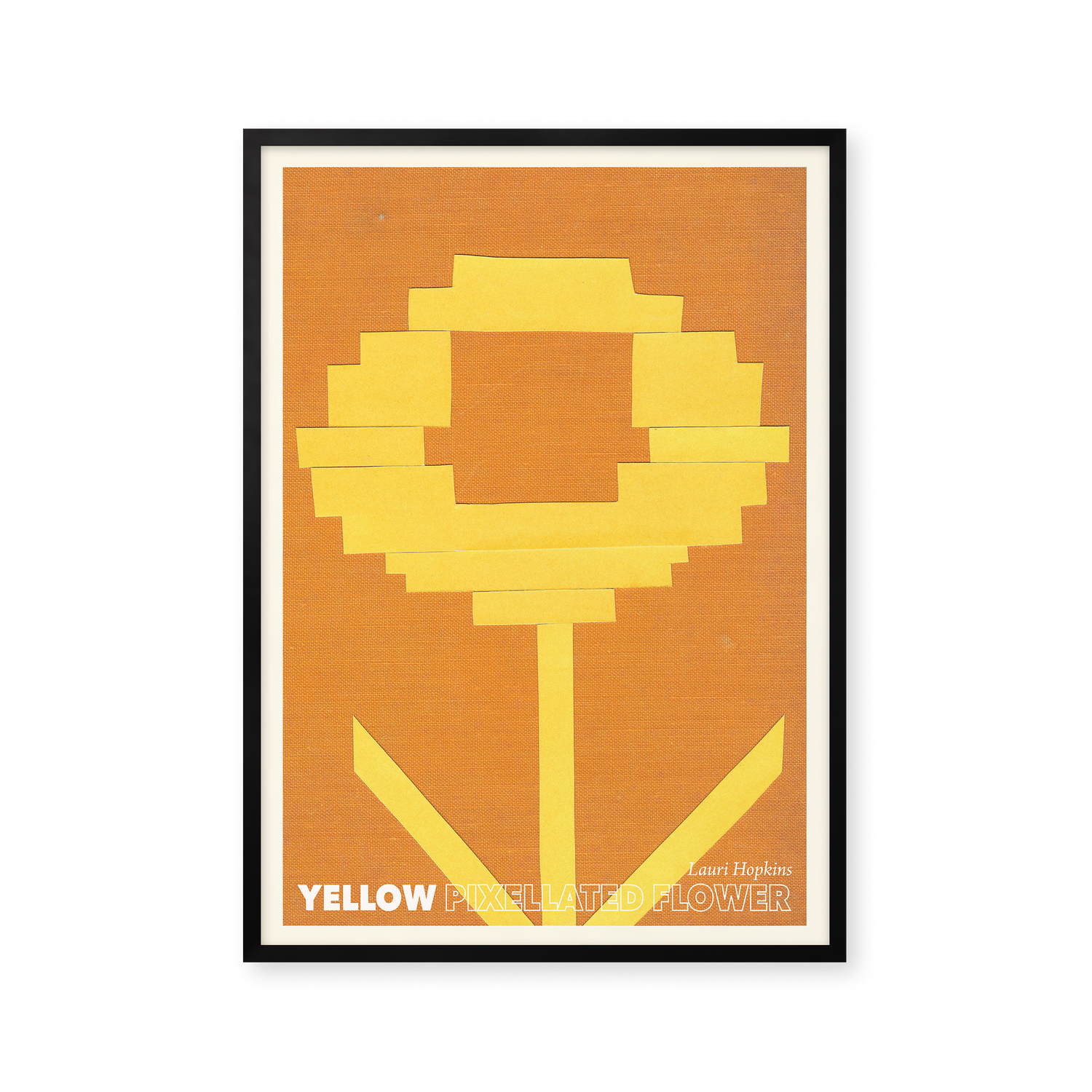 Yellow Pixellated Flower