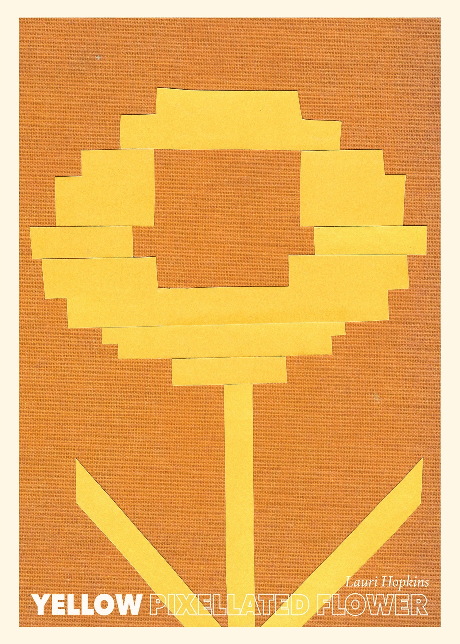 Yellow Pixellated Flower