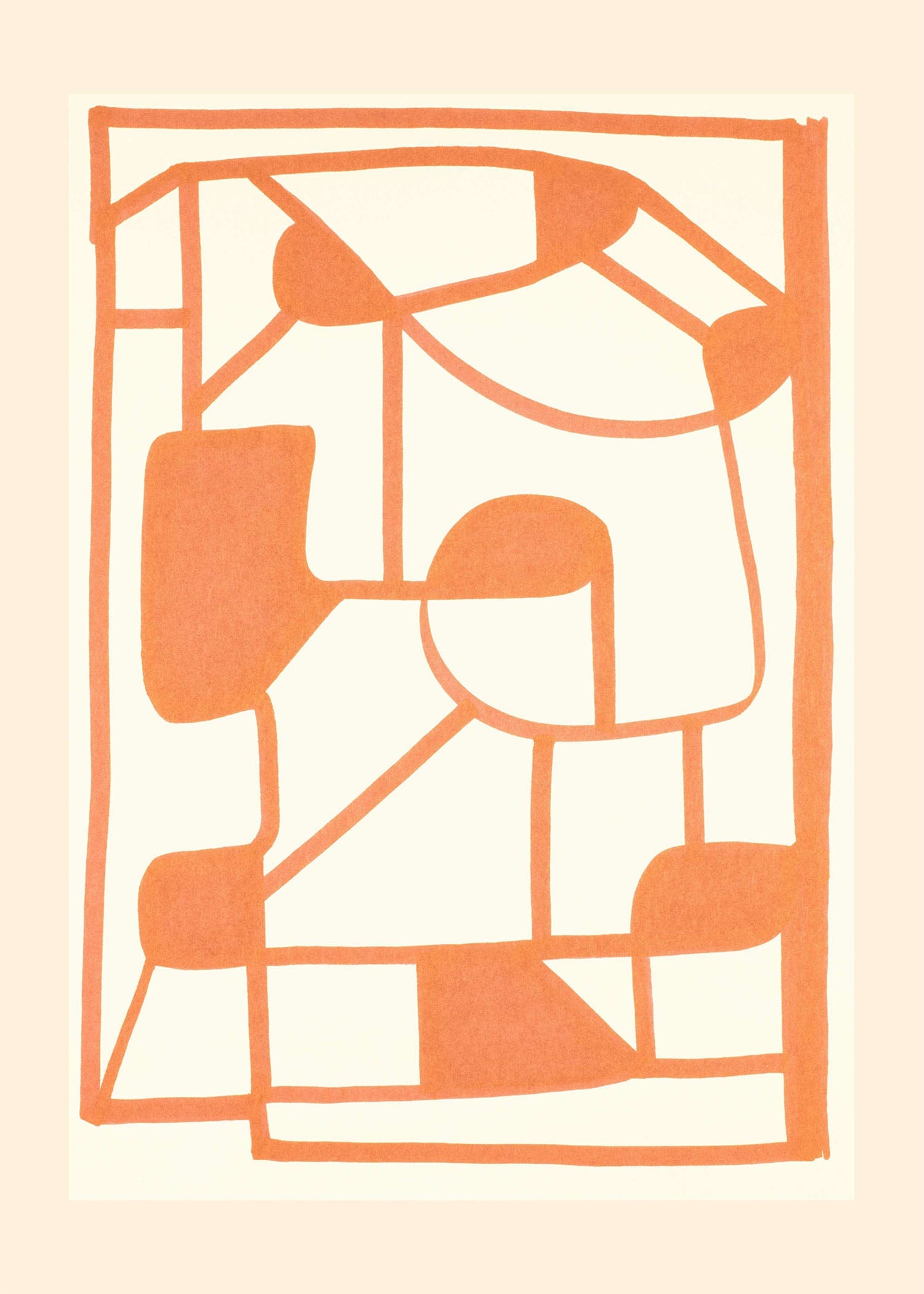 Lockige Linien – Orange