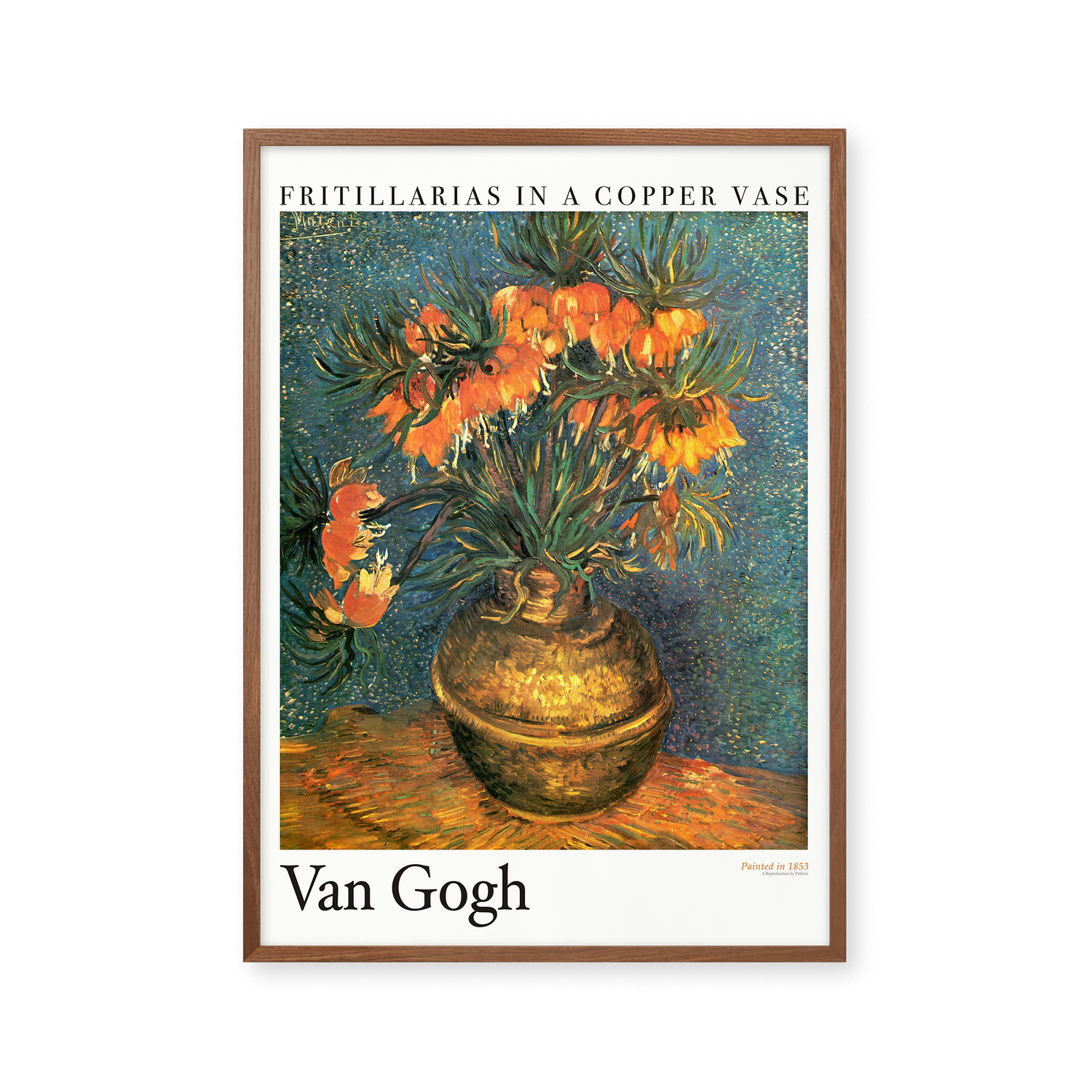 Fritillaria in einer Kupfervase