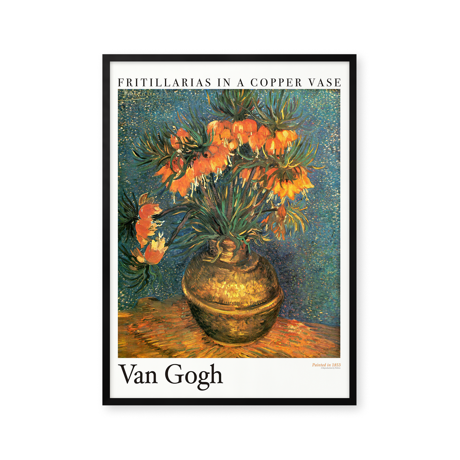 Fritillaria in einer Kupfervase