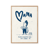 Mama schreibt man mit Liebe - Blau