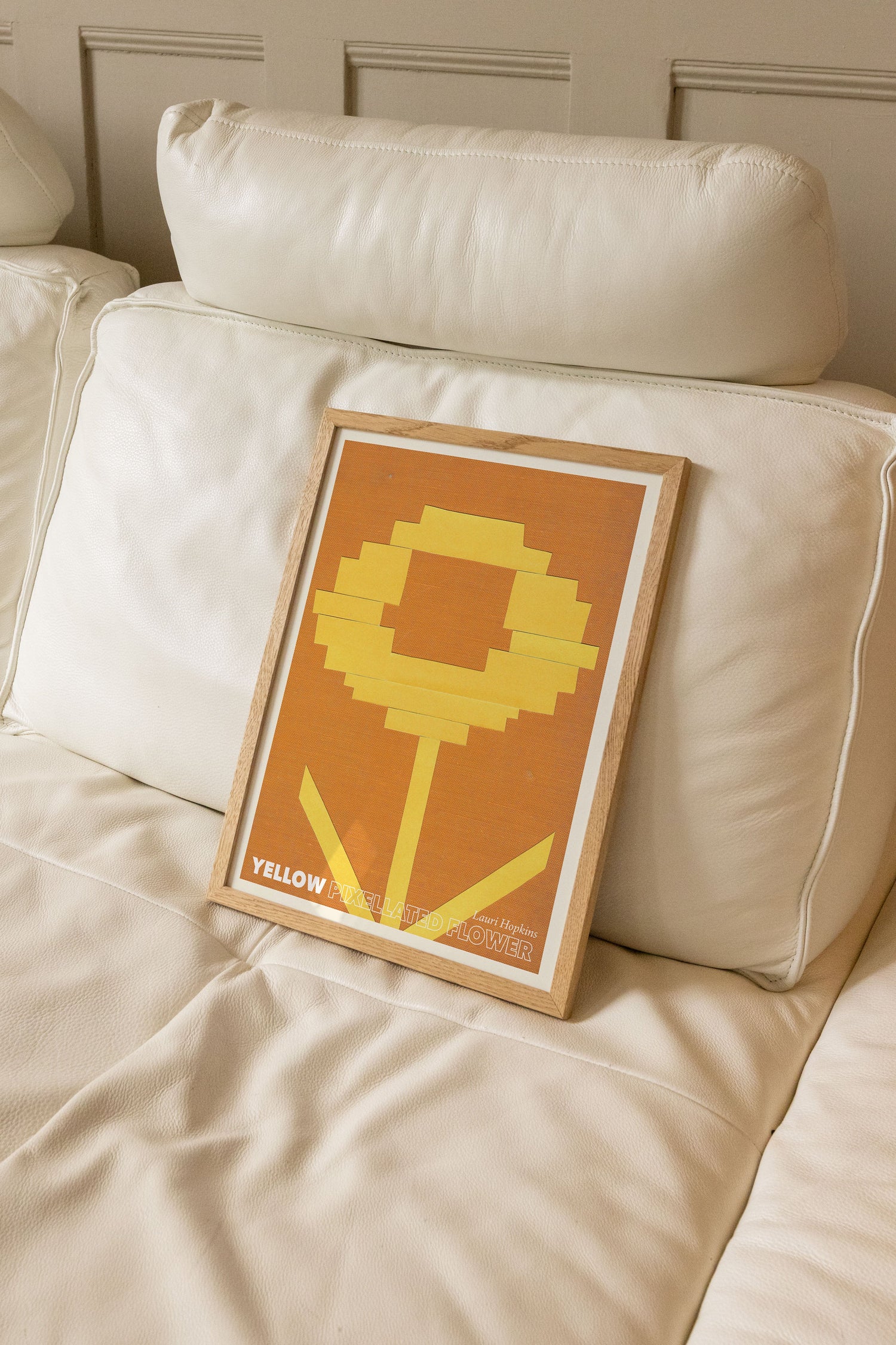 Yellow Pixellated Flower